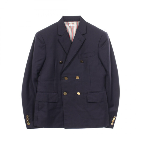 湯姆布朗 (THOM BROWNE) 其他夾克 MJC161A00096415 羊毛 海軍藍 二手 女款