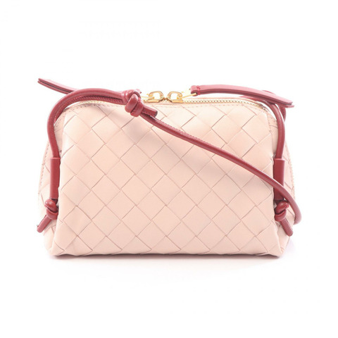 BOTTEGA VENETA Intrecciato 編織肩背包 794258VCPPU6812 皮革 粉紅波爾多紅 全新 女士