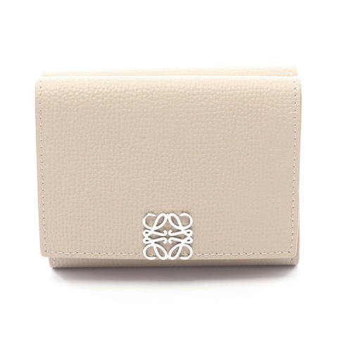 LOEWE Anagram 三折皮夾 C821TR2X165541 皮革 米色 新款 女士
