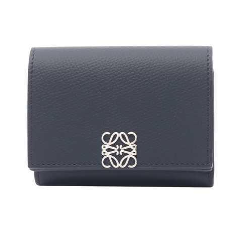 LOEWE Anagram 三折皮夾 C821TR2X165544 皮革 海軍藍 新款 女士