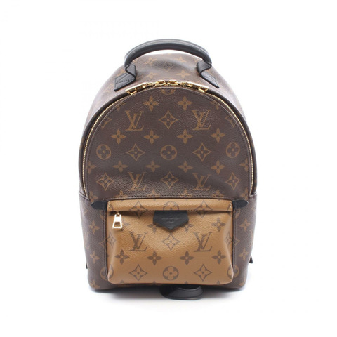 路易威登 Palm Springs PM 雙肩包 Monogram Rivers 背包 M44870 PVC 塗層帆布皮革 棕色 米色