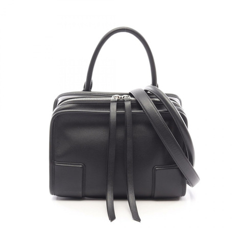LOEWE Amazona 180 小號兩用手提包 A039AS0X011100 黑色皮革 全新 女士