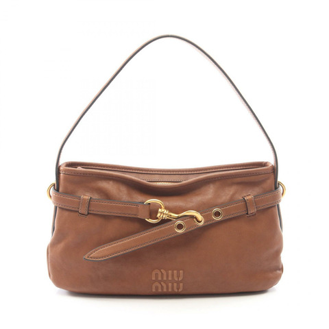 Miu Miu Adventure 單肩包 5BC1822BBLF0316 皮革 棕色 全新 女士