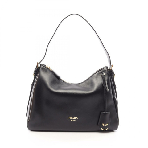 PRADA Eme 中型單肩包 1BC3012ZRNF0002 黑色皮革 全新 女士