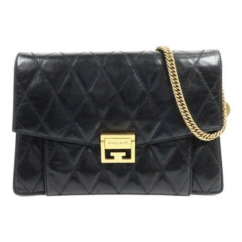 GIVENCHY 山羊皮皮革GV3 Flap Bag Medium鏈帶肩背袋