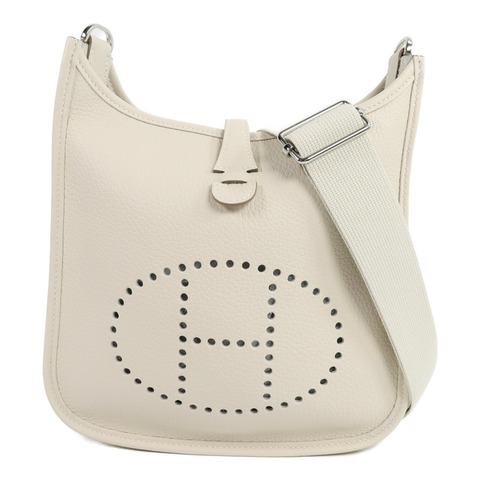HERMES Clemence皮革Evelyne 23肩背袋Craie