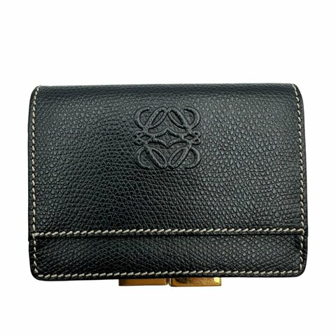 【美收精品】 LOEWE Anagram 壓花短夾 C-897【隔月月中將轉賣至日本 上架期限30天】
