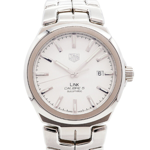 TAG Heuer Link Calibre 5 日期顯示 WBC2111 銀色錶盤男士腕錶