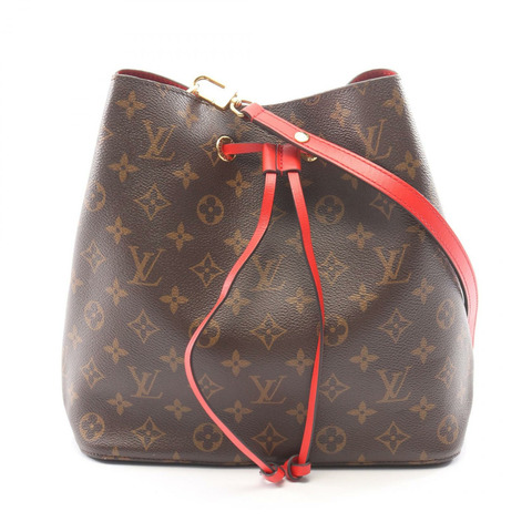 路易威登 Neonoe 單肩手提包 M44021 Monogram 棕色 Coquelicot 皮革