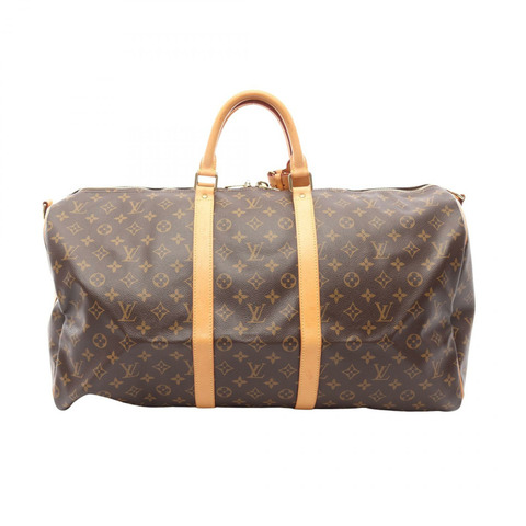 路易威登 Keepal L55 旅行手提包 M41424 Monogram 皮革 棕色 二手