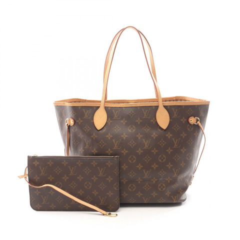 路易威登 Neverfull MM 手提單肩包 M40995 Monogram 皮革 棕色 二手