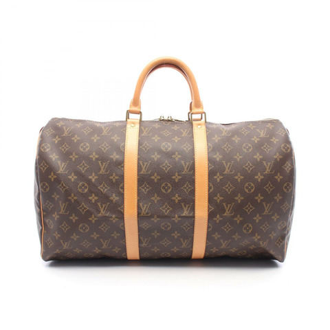 路易威登 Keepall 50 旅行手提包 M41426 Monogram 皮革 棕色 二手 LV