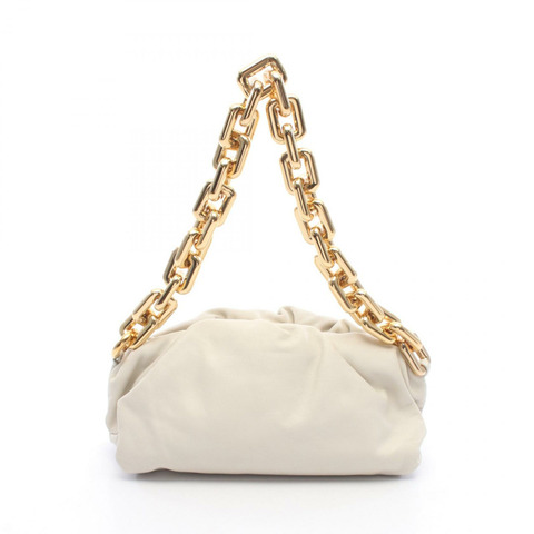 BOTTEGA VENETA 鏈條包單肩包 620230 VCP40 白色皮革 二手