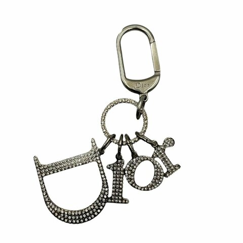 【美收精品】DIOR  銀色金屬水鑽吊飾  C-907【隔月月中將轉賣至日本 上架期限30天】