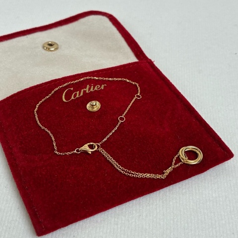 卡地亞/Cartier 18k玫瑰金 三環手鍊 98新