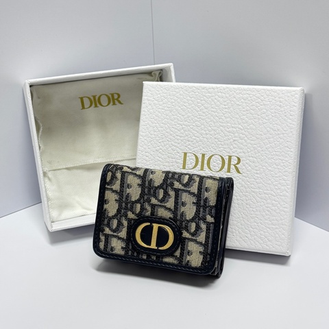 （極新🎁） DIOR 迪奧 經典老花 三折式 短夾 專櫃22000