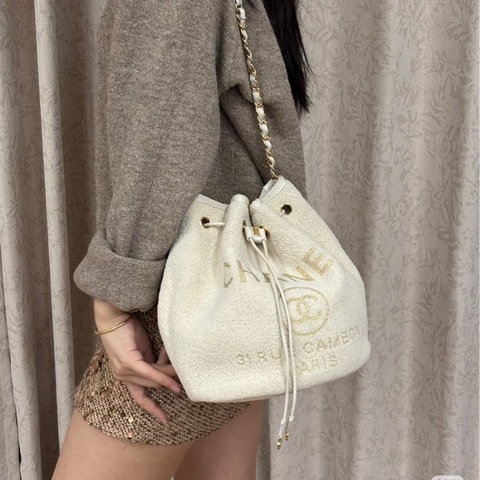 Chanel香奈兒白金金絲沙灘包