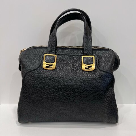 FENDI  黑皮革手提包
