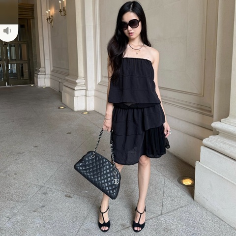 【Jennie同款❤️✨全網最低價】Chanel/香奈兒 黑色漆皮保齡球包