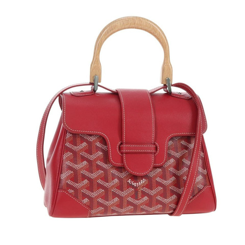 GOYARD 人字紋西貢手袋 PVC 紅色 正品 196004SM