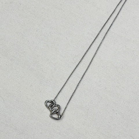 Tiffany&Co 925純銀-三連心造型墜飾