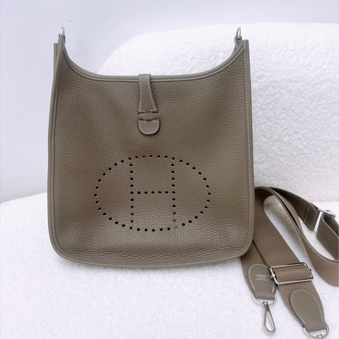 Hermes evelyne 29 伊芙琳大象灰銀扣 K