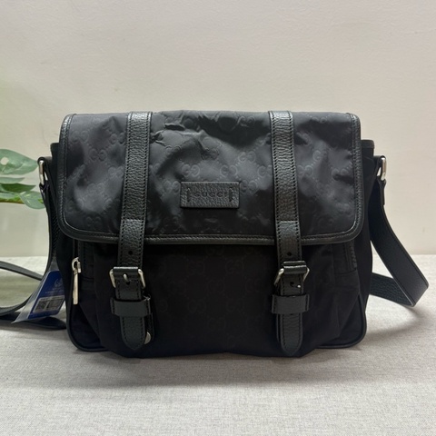 Gucci/古馳 尼龍 郵差包 單肩斜挎包