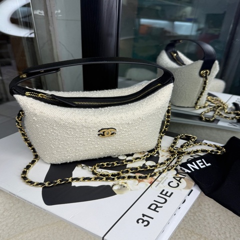 最新款❤️Chanel 26M Coco Beach沙灘系列黑白香奈兒飯盒包
