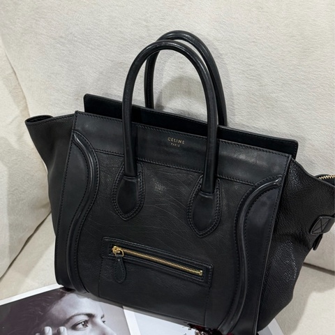Celine • 經典黑金笑臉包 大號