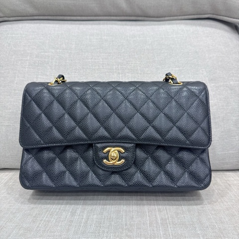 JK國際二手精品✨Chanel cf25黑金荔枝 芯片款 台灣🇹🇼購證