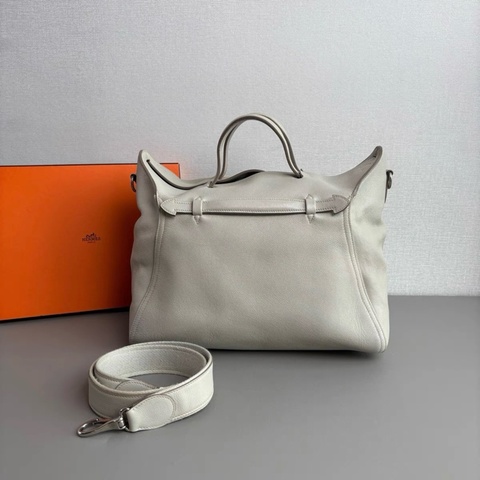 Hermes愛馬仕 珍珠灰oxer bag 35 機場包 斜背包 messenger bag