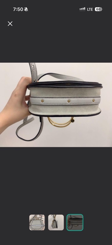 95%new 藍灰色有塵袋Chloe nile bag should bag hand bag 馬鞍袋