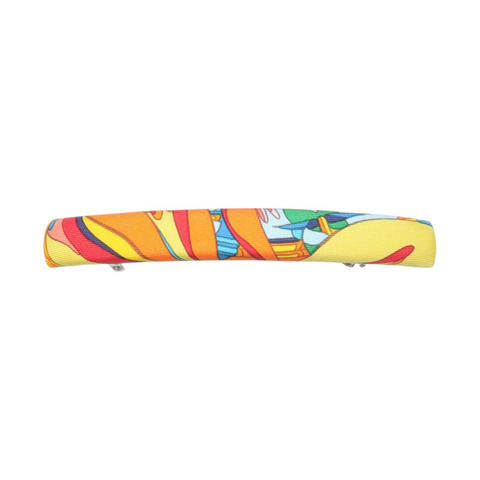 HERMES 金屬/絲質Eclipse Barrette GM髮夾