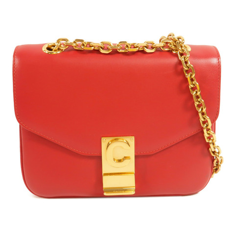 CELINE 牛皮皮革Small C鏈帶肩背袋