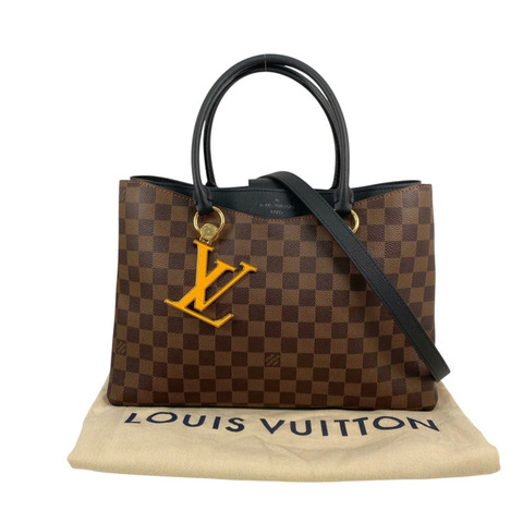 △ LOUIS VUITTON 路易·威登 Brown And Black Coated Canvas Damier Riverside 2 way bag 啡色和黑色塗層帆布經典格紋兩用袋 N40050-267015701