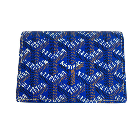 ☆ GOYARD 高雅德 Blue Coated Canvas Goyardine Card Holder 藍色塗層帆布卡套-267016011