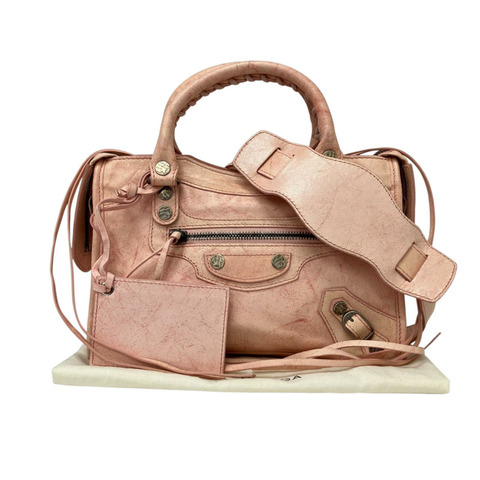 ☆ BALENCIAGA 巴黎世家 Pink Calfskin Mini City 2 way bag 粉紅色小牛皮兩用袋 300295.5870-267015815
