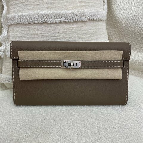 Hermès Kelly To Go 大象灰 Evercolor皮 銀扣