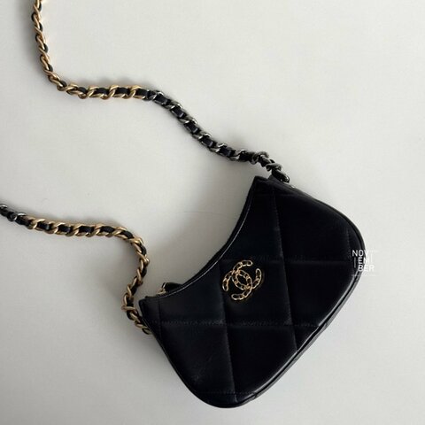 99新🆕 全配有購證🫰🏻 Chanel 香奈兒 24C 19 Hobo 黑色
