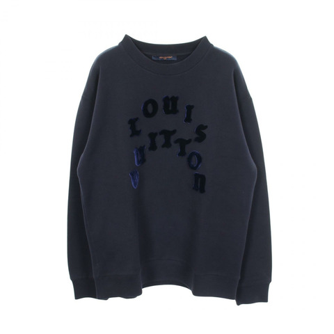 路易威登 Tuftage Logo 圓領衛衣 RM231Q 棉質海軍藍 二手 男款 #XL