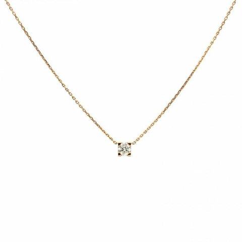 CARTIER CdeCartier單鑽牛頭項鏈18K玫瑰金/鑽石