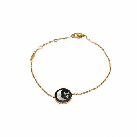DIOR 18K黃金RoseCeleste日月星辰雙面手鏈