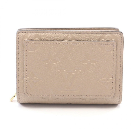 路易威登 Portefeuille Claire 雙折皮夾 M29454 Monogram empreinte 米色
