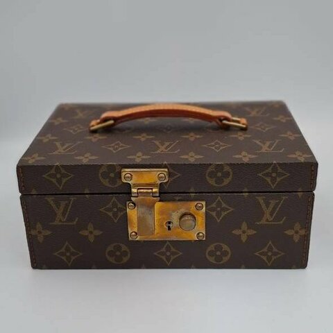 【Louis Vuitton】Vintage LV 經典 Monogram 老花硬箱珠寶盒✨附復古金屬鎖扣【珍稀出清】