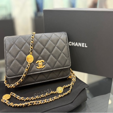 Chanel 荔枝皮金幣WOC 晶片款