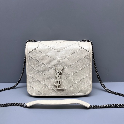 YSL 聖羅蘭 白色niki mini鏈條包