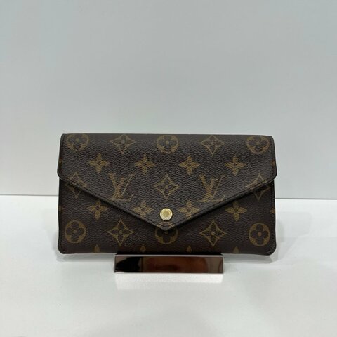 LV M62203 老花三合一信封長夾 粉