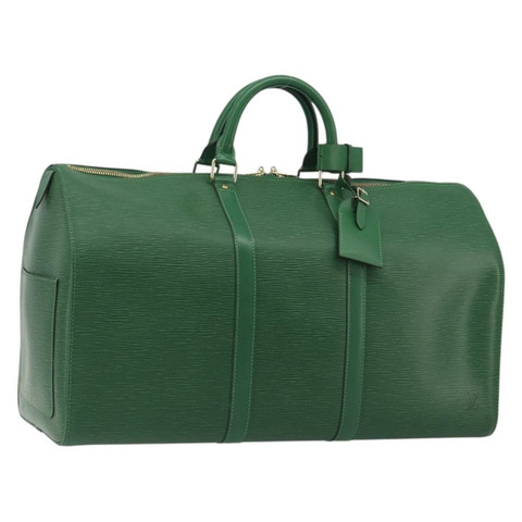 路易威登 Epi Keepall 50 波士頓包 綠色 M42964 LV 正品 195209V