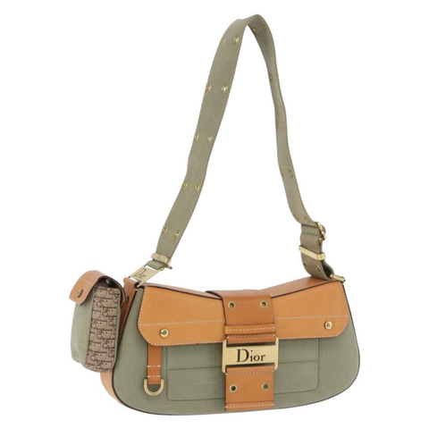 Christian Dior Street Chic 背包，卡其色，金色，正品 195390SAV