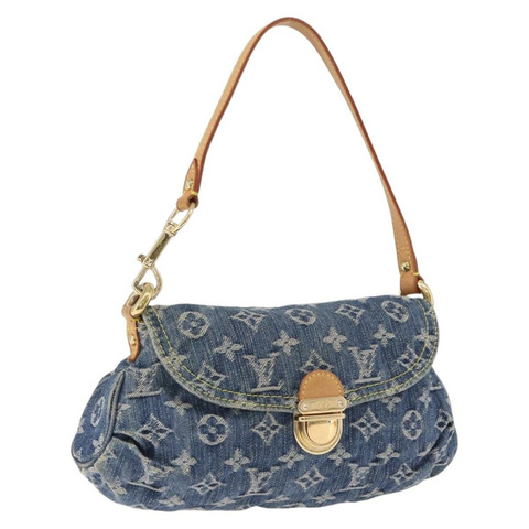 路易威登 Monogram Denim Mini Preity 單肩包 藍色 M95050 正品 195231SAM